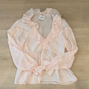 Blush sheer reformation top size 2 NWOT